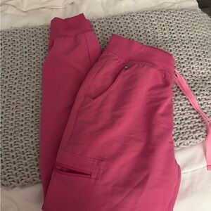 FIGS F*ing Pink Zamora Jogger PETITE Scrub Pants
